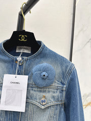 Distressed Washed Denim Set