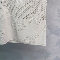 Openwork Knit Short-Sleeve Top