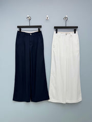 Linen Wide-Leg Casual Pants