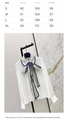 Minimalist white shirt with a long pointed collar