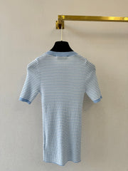 Striped short-sleeved shirt