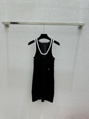 Black Knit Vest Dress