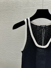 Black Knit Vest Dress