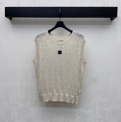 Embroidered Knit Vest