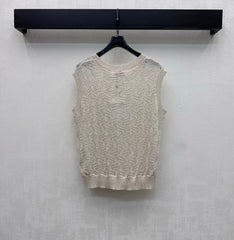 Embroidered Knit Vest