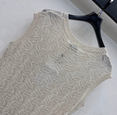 Embroidered Knit Vest