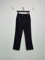 Printed Straight-Leg Casual Pants