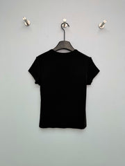 Jacquard Knit Short-Sleeve T-Shirt