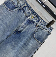 Patchwork Denim Pants