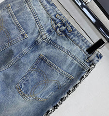 Patchwork Denim Pants