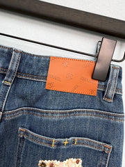 Retro-wash high-waisted wide-leg jeans