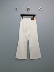 Retro-wash high-waisted wide-leg jeans