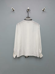 Diamond Jacquard Silk Blouse