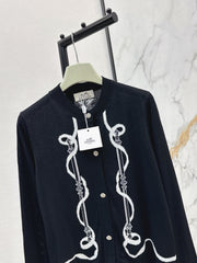 Embroidered Knit Cardigan