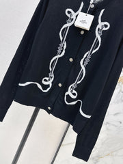 Embroidered Knit Cardigan