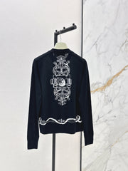 Embroidered Knit Cardigan