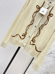 Embroidered Knit Cardigan