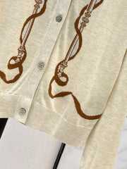 Embroidered Knit Cardigan