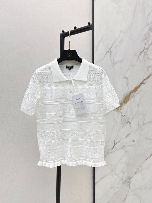 Knitted Short-Sleeve Top