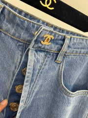Patchwork Denim Pants