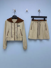 Lightweight Windbreaker Jacket & Skirt Set