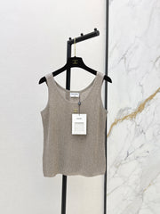 Rhinestone-Embellished Knit Vest
