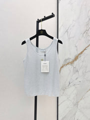 Rhinestone-Embellished Knit Vest
