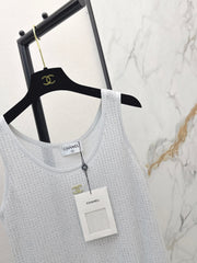 Rhinestone-Embellished Knit Vest