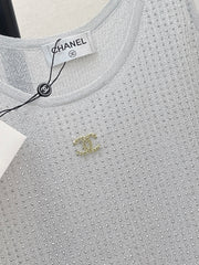 Rhinestone-Embellished Knit Vest