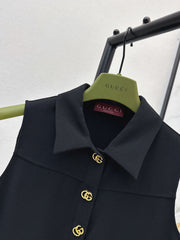 26SS — New Sleeveless Dress with Metal Buckle Decoration