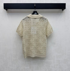 Short-Sleeve Knitted Polo