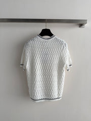 Open-Knit Short-Sleeve Top