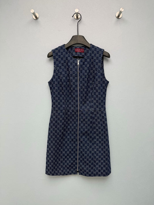 26 New Jacquard Denim Pinafore Dress