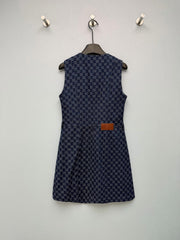 26 New Jacquard Denim Pinafore Dress