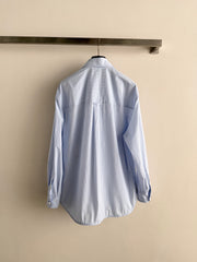 Light Blue Striped Long Shirt