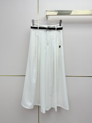 Pleated wide-leg pants