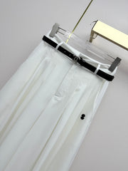 Pleated wide-leg pants