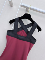 Cross-body swimsuit