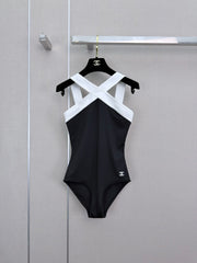 Cross-body swimsuit