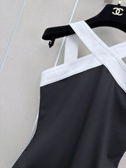 Cross-body swimsuit