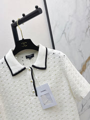 Youthful Collared Knit Sweater