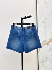 Webbing-trimmed denim set