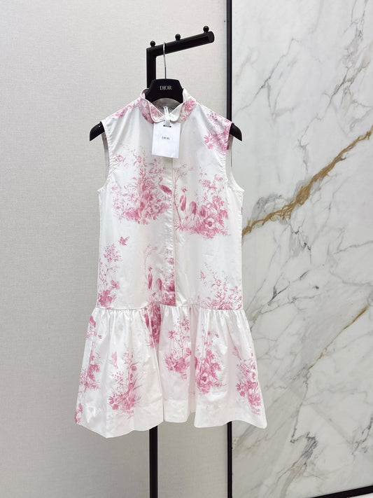 Floral print sleeveless dress