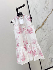 Floral print sleeveless dress