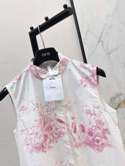 Floral print sleeveless dress