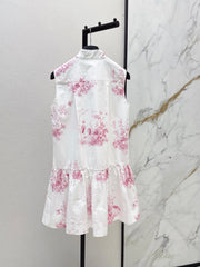 Floral print sleeveless dress