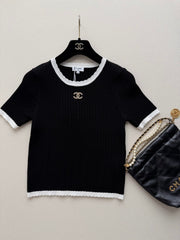 Short-Sleeve Knit Top