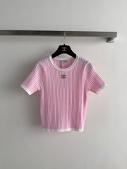 Short-Sleeve Knit Top