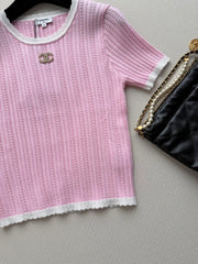 Short-Sleeve Knit Top