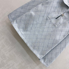 Quilted Denim Collared Top